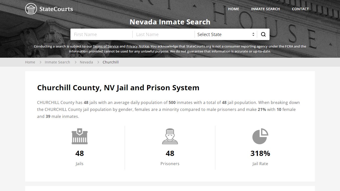 Churchill County, NV Inmate Search - StateCourts