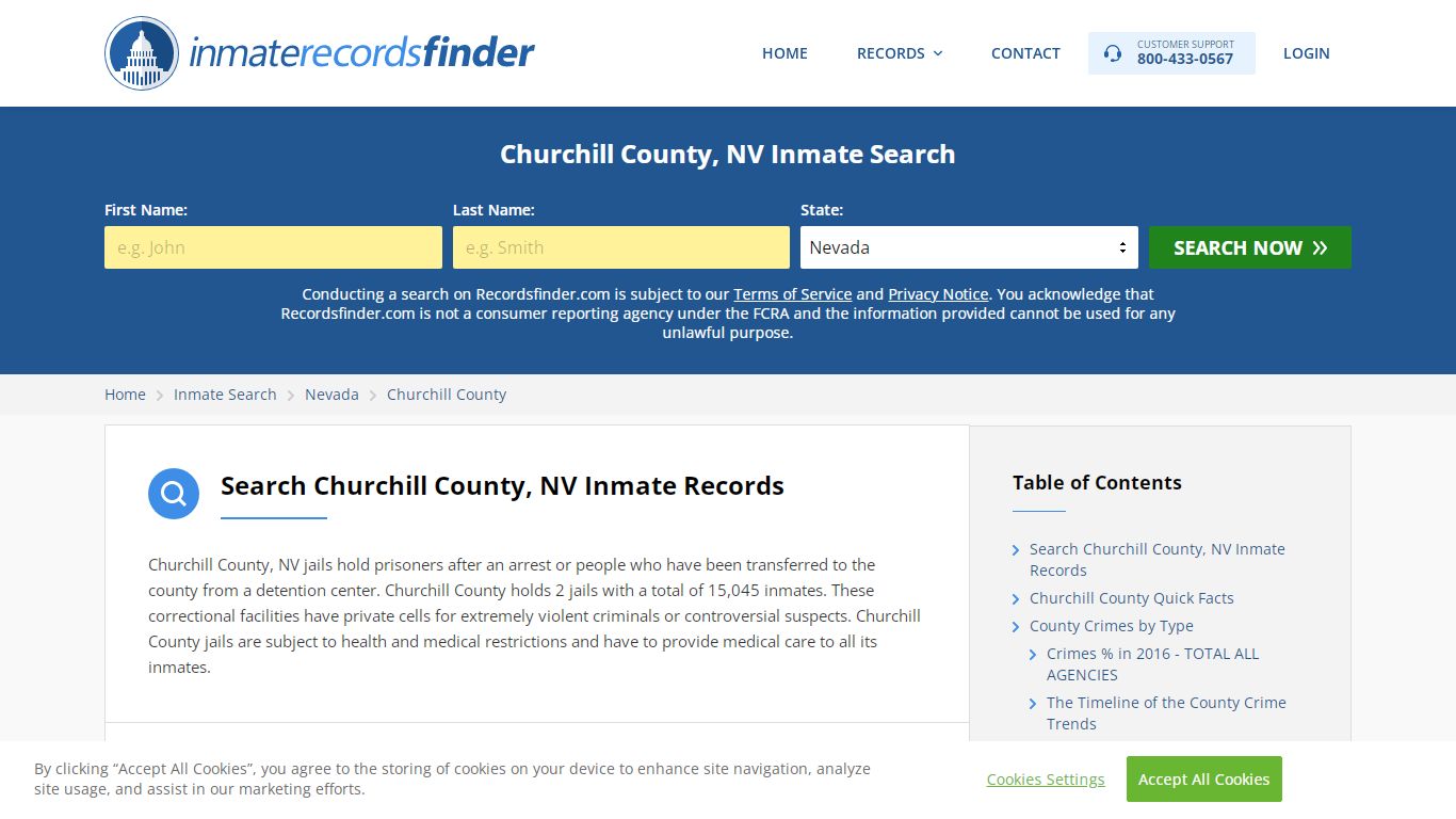 Churchill County, NV Inmate Lookup & Jail Records Online